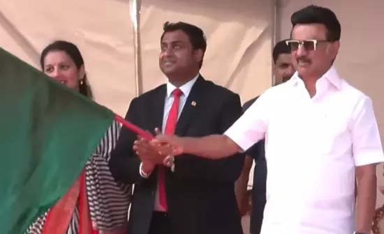 இலங்கைக்கு நிவாரண பொருட்கள்:  முதல்வர் ஸ்டாலின் அனுப்பி வைத்தார்